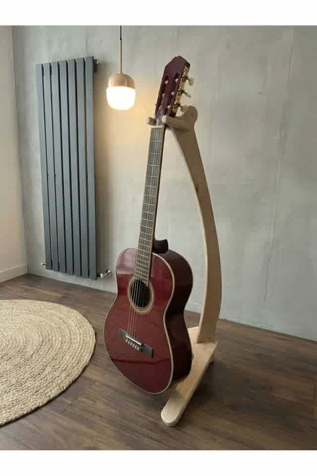 MNT02 Ham Ahşap Tasarım Gitar Enstrüman Sehpası Ayaklık