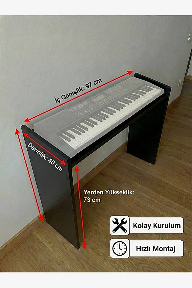 Montavo Ahşap Org Sehpası (CT-X700 CT-S300 PS98 / PS68 / NEM-3100 Uyumlu) — Kahverengi