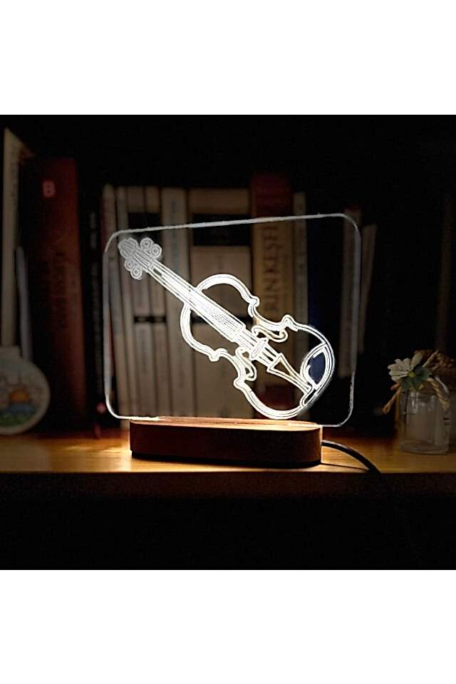 Özel Tasarım Keman - Gece Lambaları - 4/4 - Yetişkin Kemanı 1414p sv44210