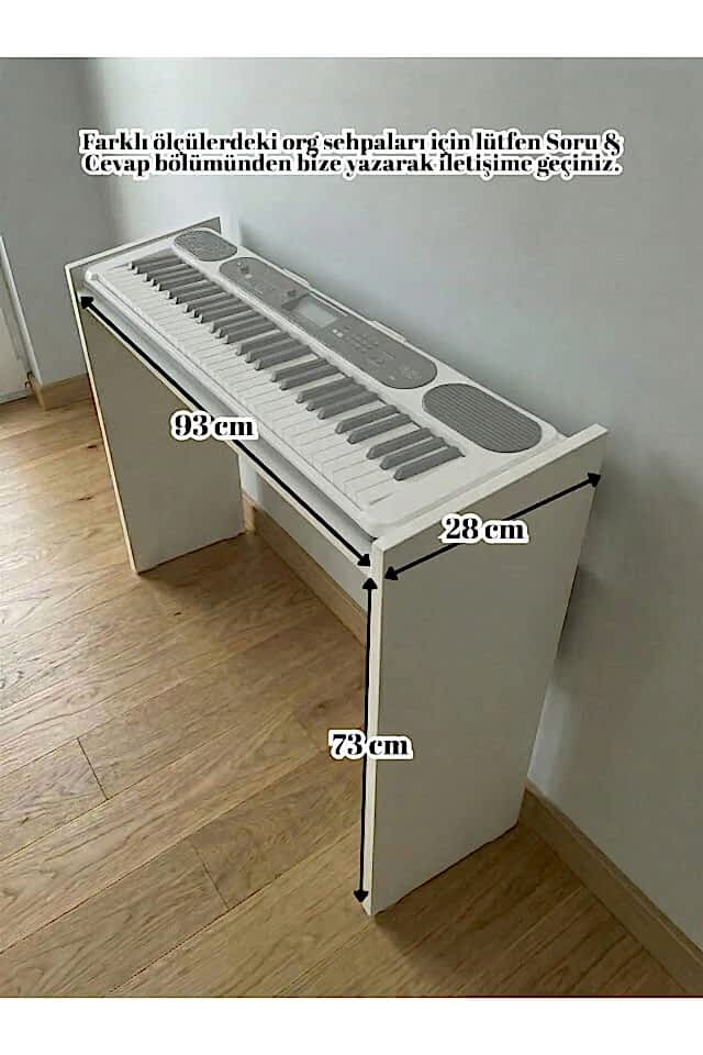 Montavo Ahşap Org Sehpası (PS60 / CT-S300 / PSR-F52 Uyumlu) — Beyaz