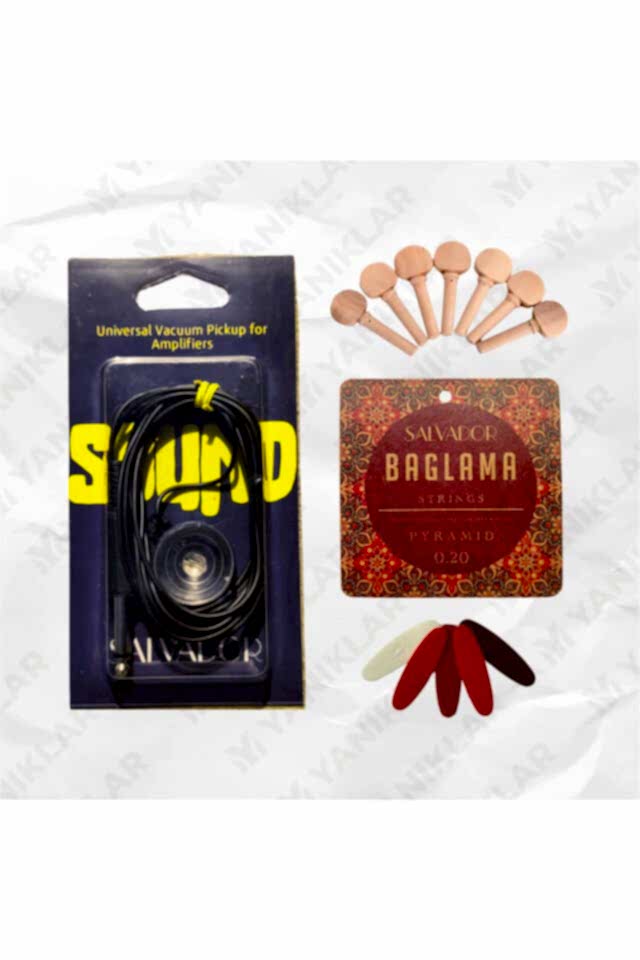 Vakumlu Öpücük Mikrofon (0.20 Bağlama Teli +Burgu+Tezene) Seti