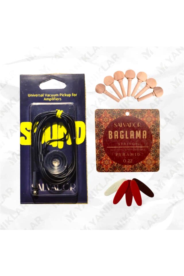 Vakumlu Öpücük Mikrofon (0.22 Bağlama Teli +Burgu+Tezene) Seti