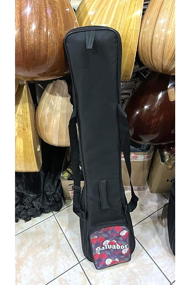 Saz Kılıfı Bağlama Kılıfı Korumalı Kalın Kılıf Kısa Sap Saz Kılıfı Cep Detaylı