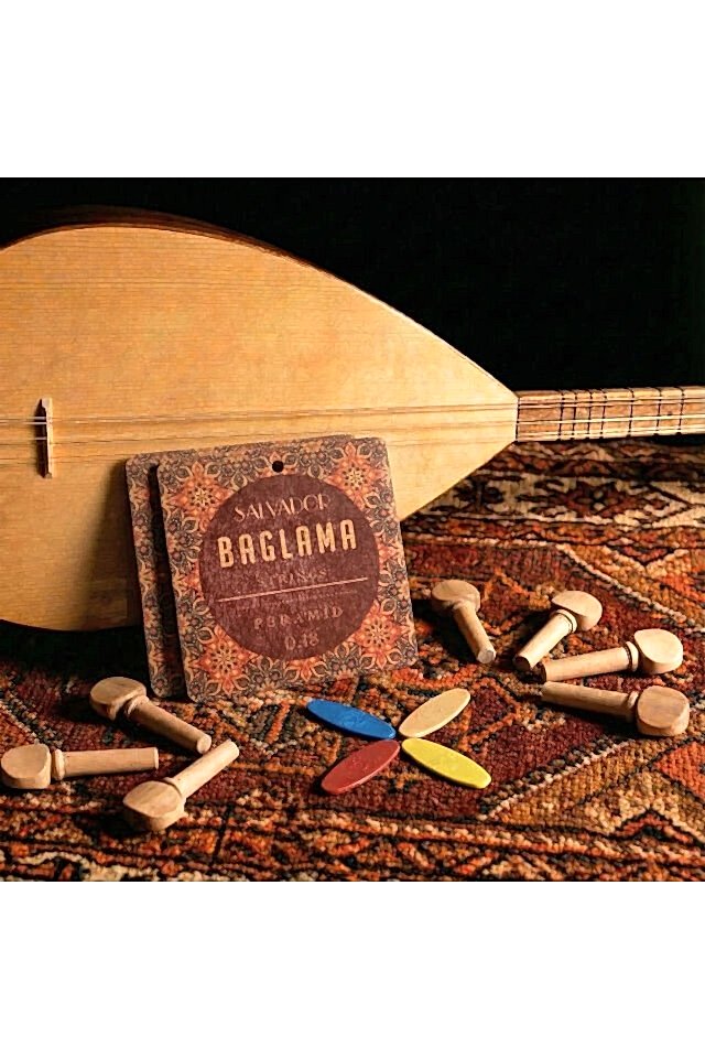 2 Takım Premium 0.18 Bağlama Teli Mızrap Tezene Seti Burgu Kulağı Tam Set (0.18 KISA SAP)