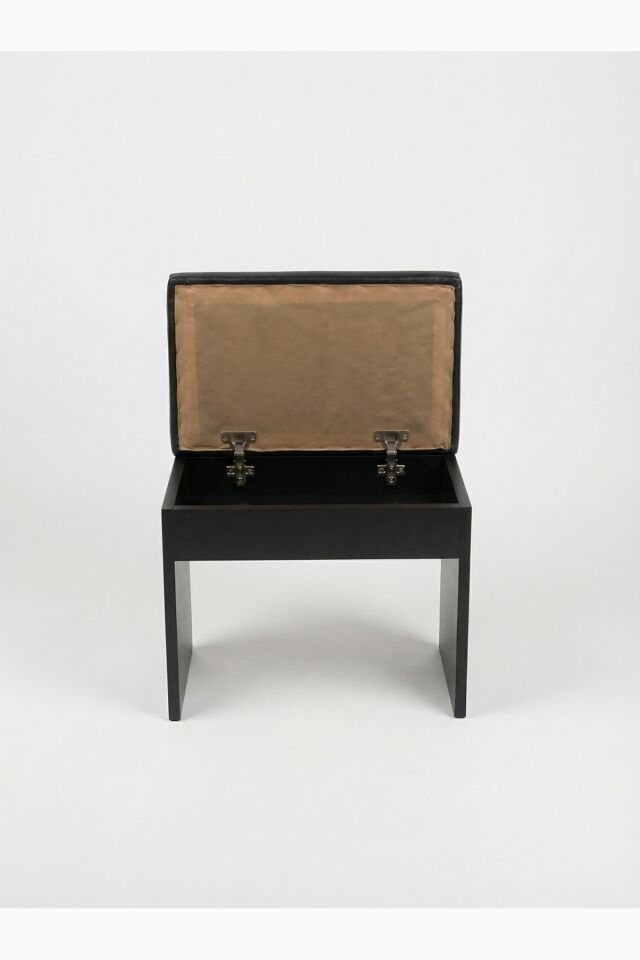 Montavo Sandıklı Piyano Taburesi Siyah