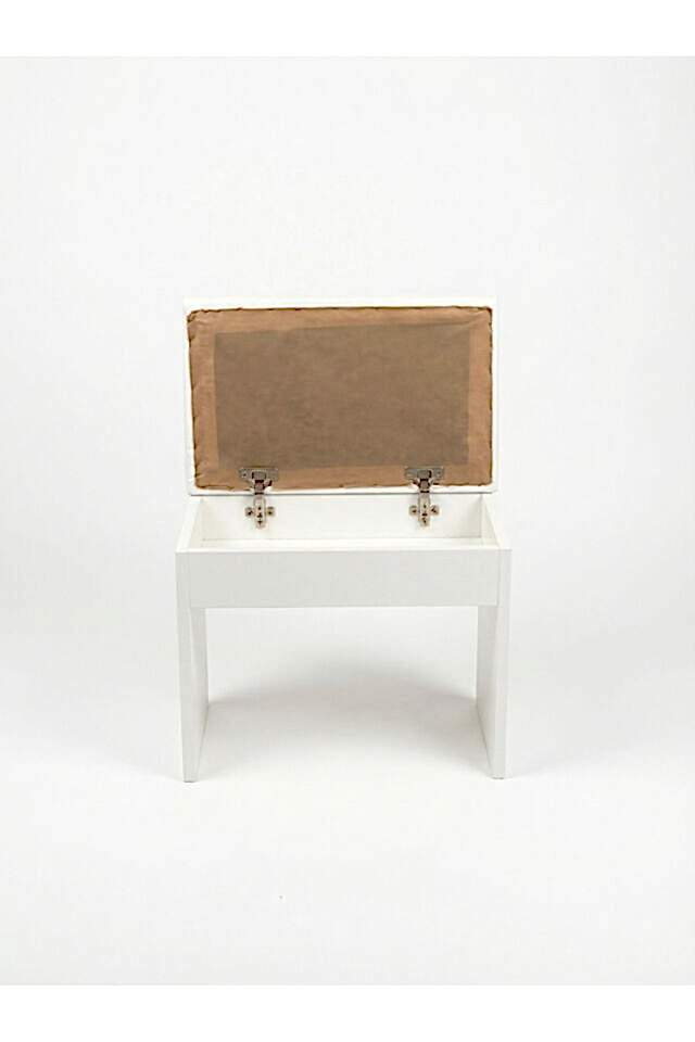 Montavo Sandıklı Piyano Taburesi Beyaz