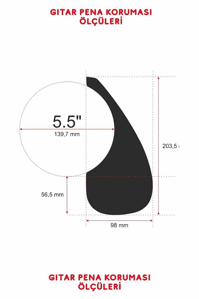 Pickguard Akustik Gitar Kendinden Yapışkanlı (Pena Korumalığı)
