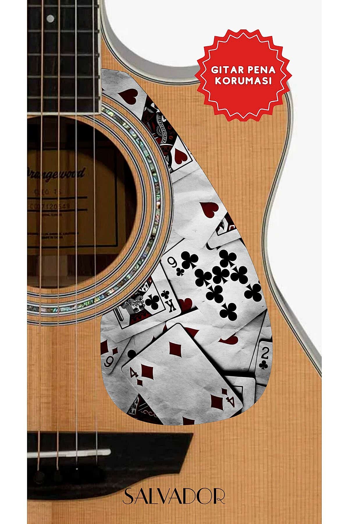 Pickguard Akustik Gitar Kendinden Yapışkanlı (Pena Korumalığı)