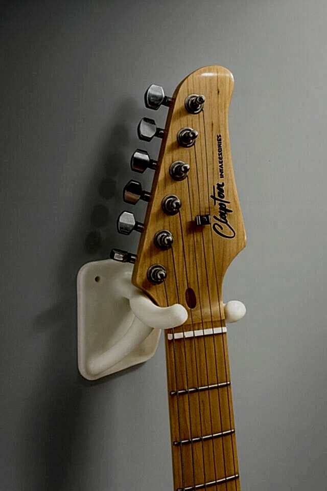 Ukulele Duvar Askısı Beyaz ABS Plastik Duvar Askısı