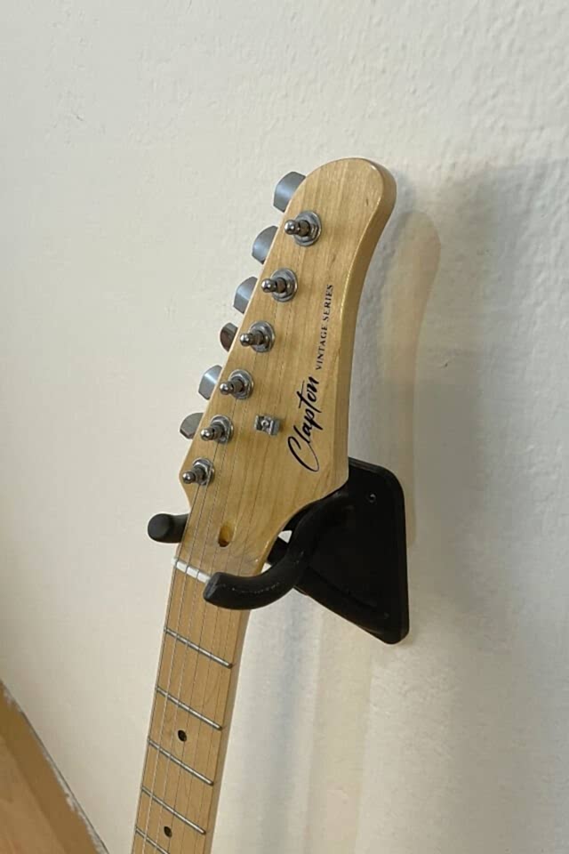 Ukulele Gitar Duvar Askısı Standı Aparatı Siyah Plastik