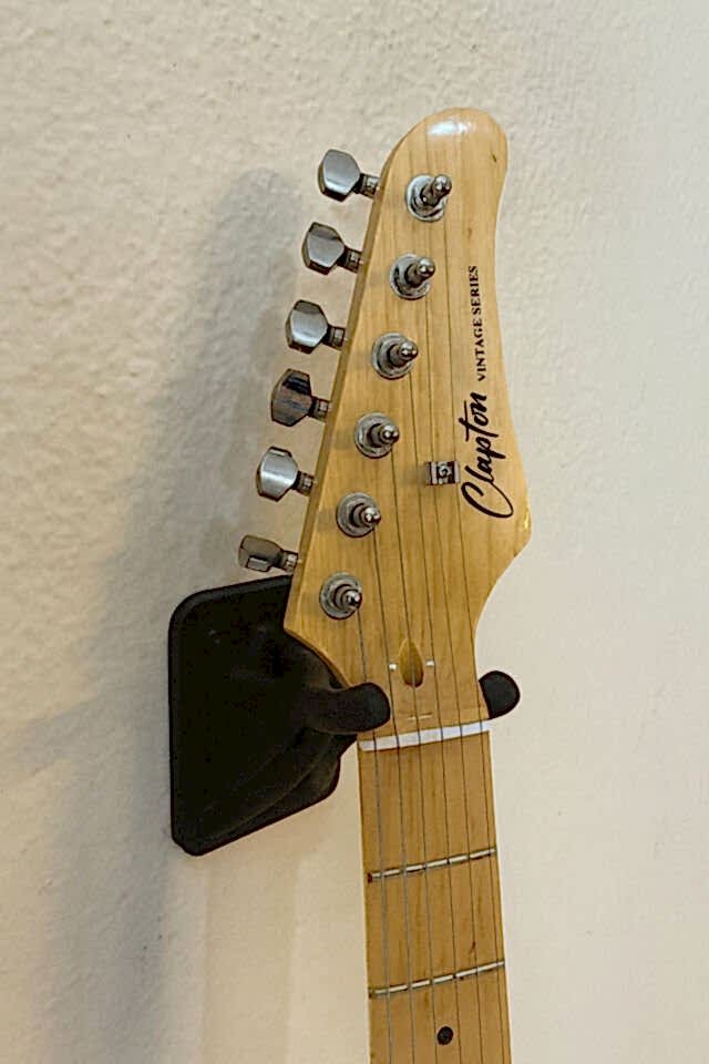 Ukulele Gitar Duvar Askısı Standı Aparatı Siyah Plastik