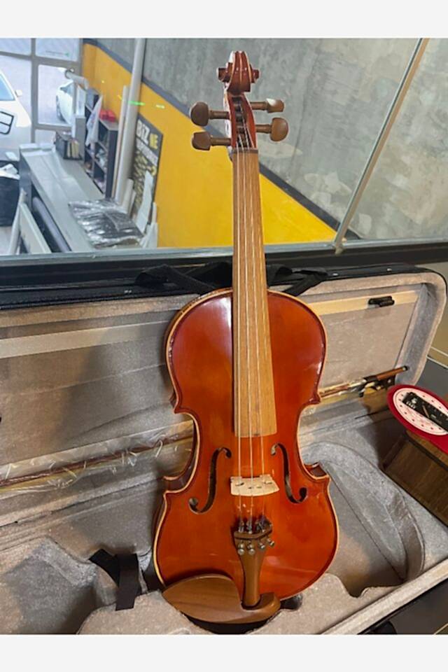 Profesyonel 4/4 Kare Kutu Gül Klavye Parlak Cila Keman