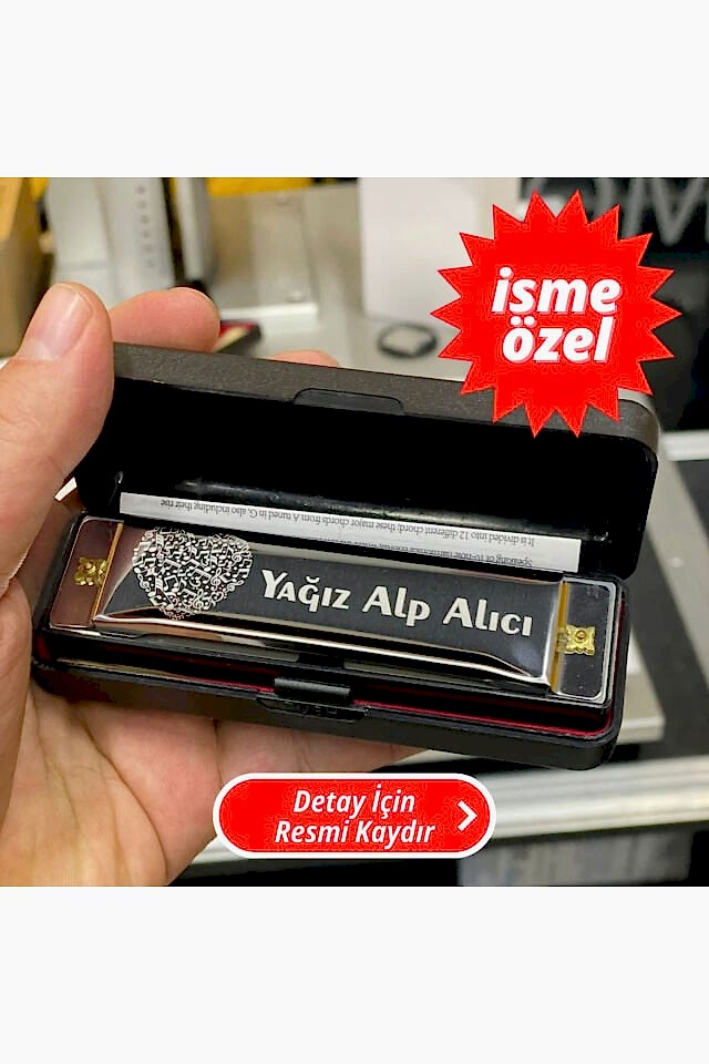 10 Delikli Mızıka Professional Harmonica - Isme Özel