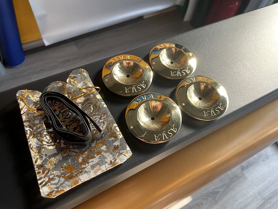 İsme Özel Oryantal Parmak Zil Pirinç Döküm 480gr (Lastik Dahil , Büyük Boy )