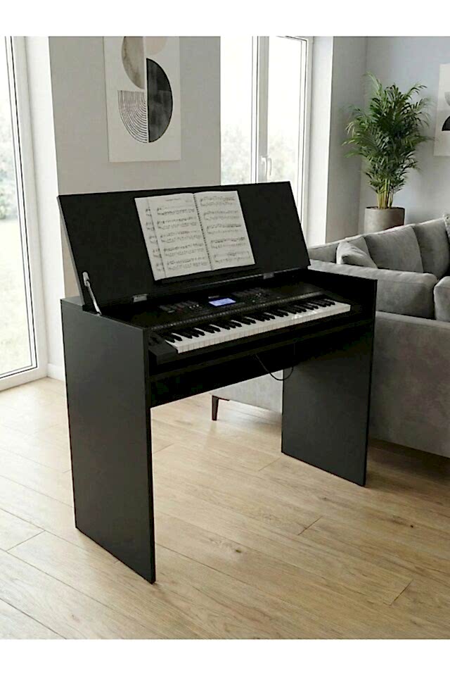 Montavo Kapaklı Notalıklı Ahşap Org Sehpası (CT-X700 CT-S300 PS98 / PS68 / NEM-3100 Uyumlu)