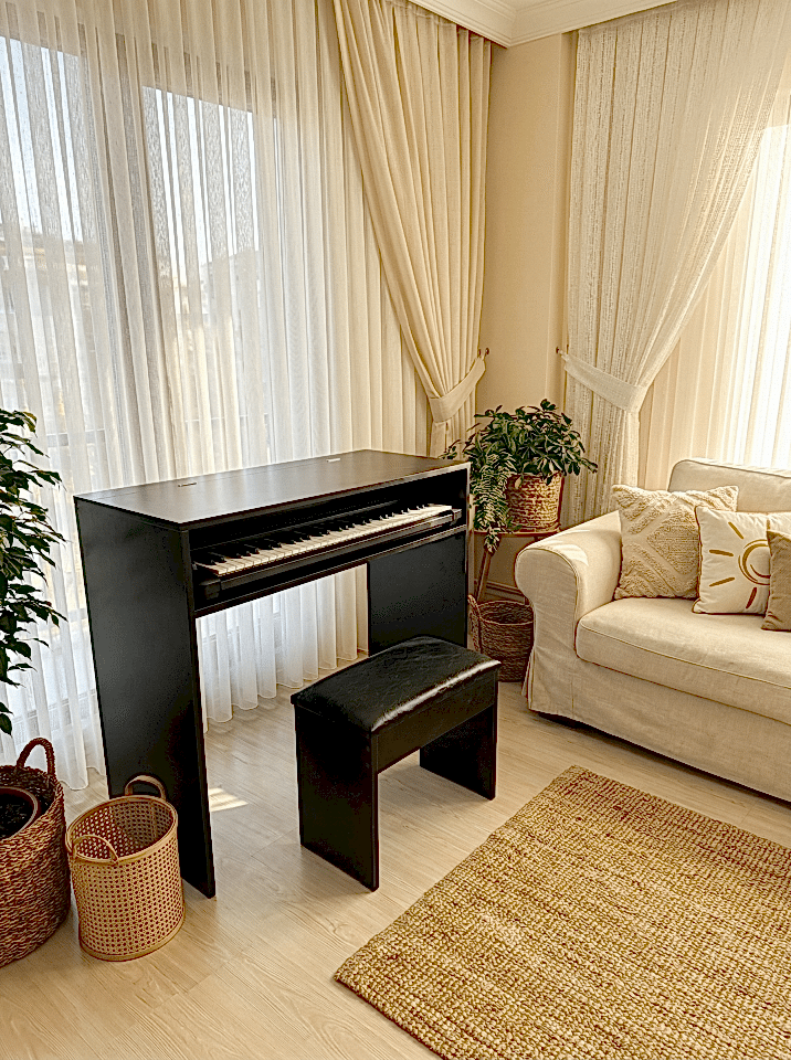 Montavo Kapaklı Notalıklı Ahşap Org Sehpası (CT-X700 CT-S300 PS98 / PS68 / NEM-3100 Uyumlu)