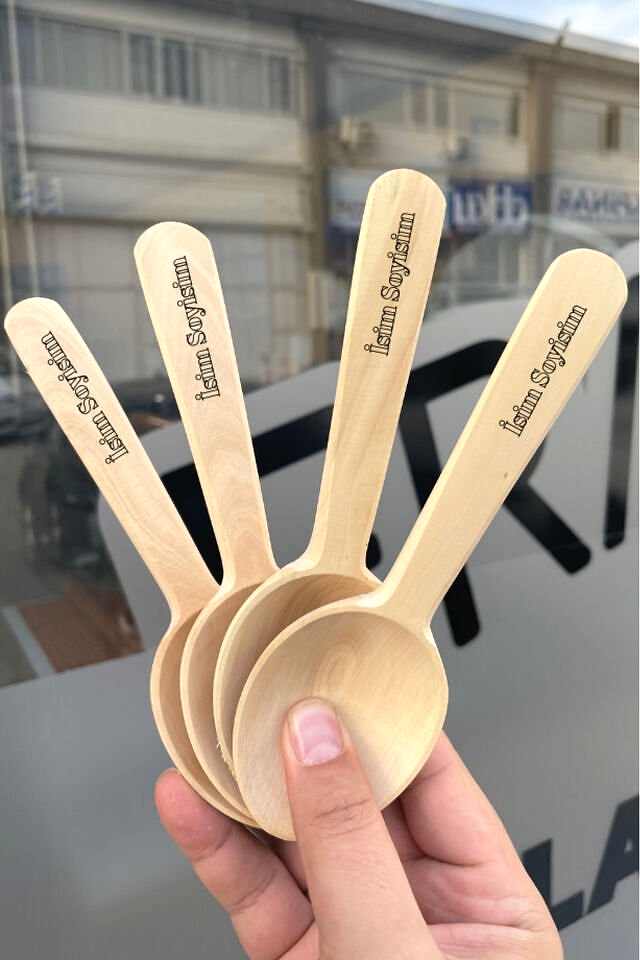 Ankara Şimşir Oyun Kaşığı Takımı-İsme Özel