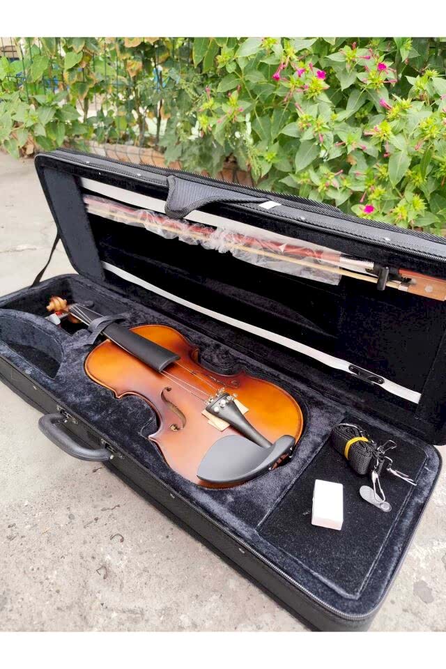 AM22406 Kare Kutu Mat Keman Seti (Yastık, Susturucu, Akort Cihazı, Tel ,Reçine, Keman Metodu)