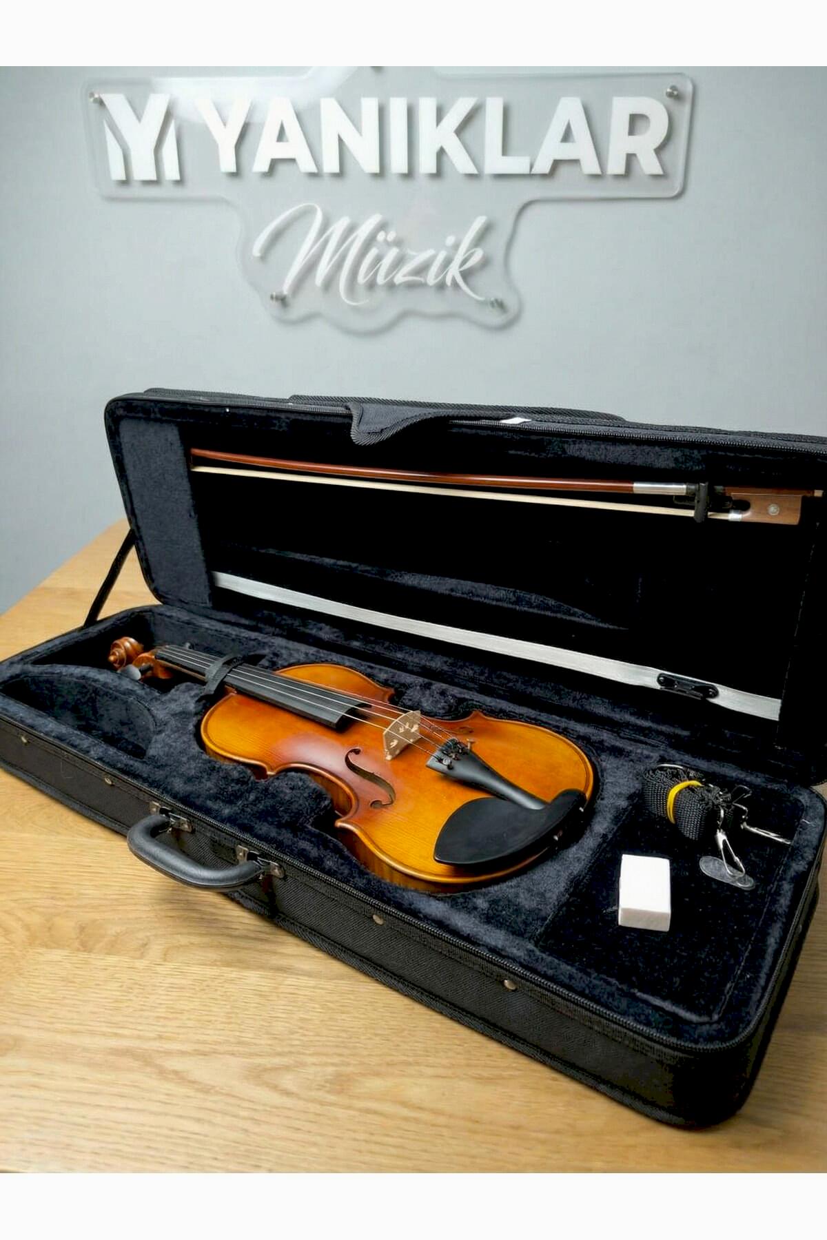 AM22406 Kare Kutu Mat Keman Seti (Yastık, Susturucu, Akort Cihazı, Tel ,Reçine, Keman Metodu)