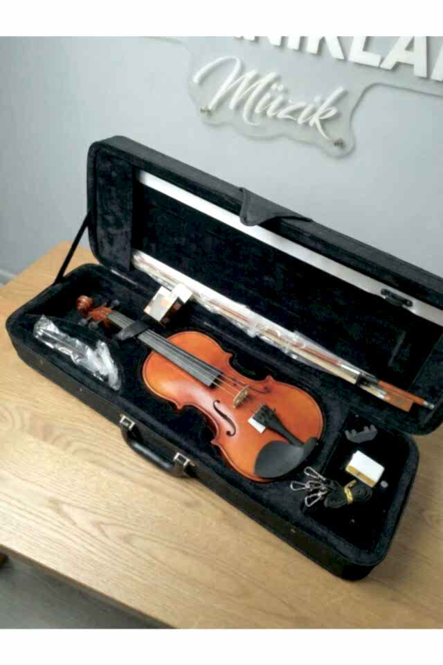 AM22407-12 1/2 Profesyonel Kare Kutu Parlak Keman (2/4)