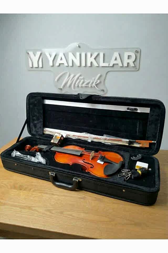 AM22407-12 1/2 Profesyonel Kare Kutu Parlak Keman (2/4)